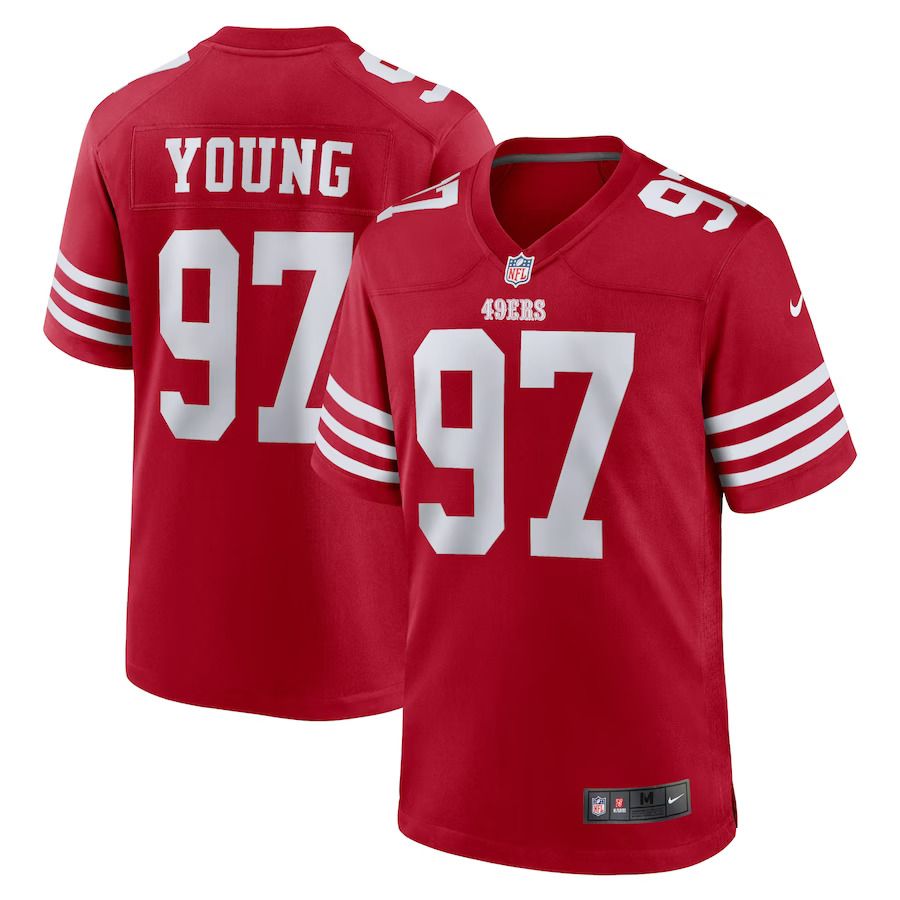 Men San Francisco 49ers 97 Bryant Young Nike Scarlet Retired Player Game NFL Jersey